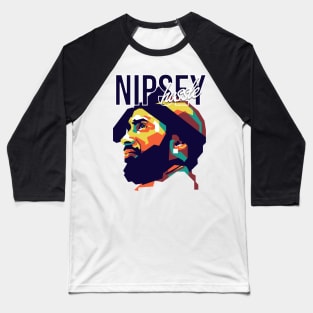 Tribute Nipsey Hussle on WPAP Art Baseball T-Shirt